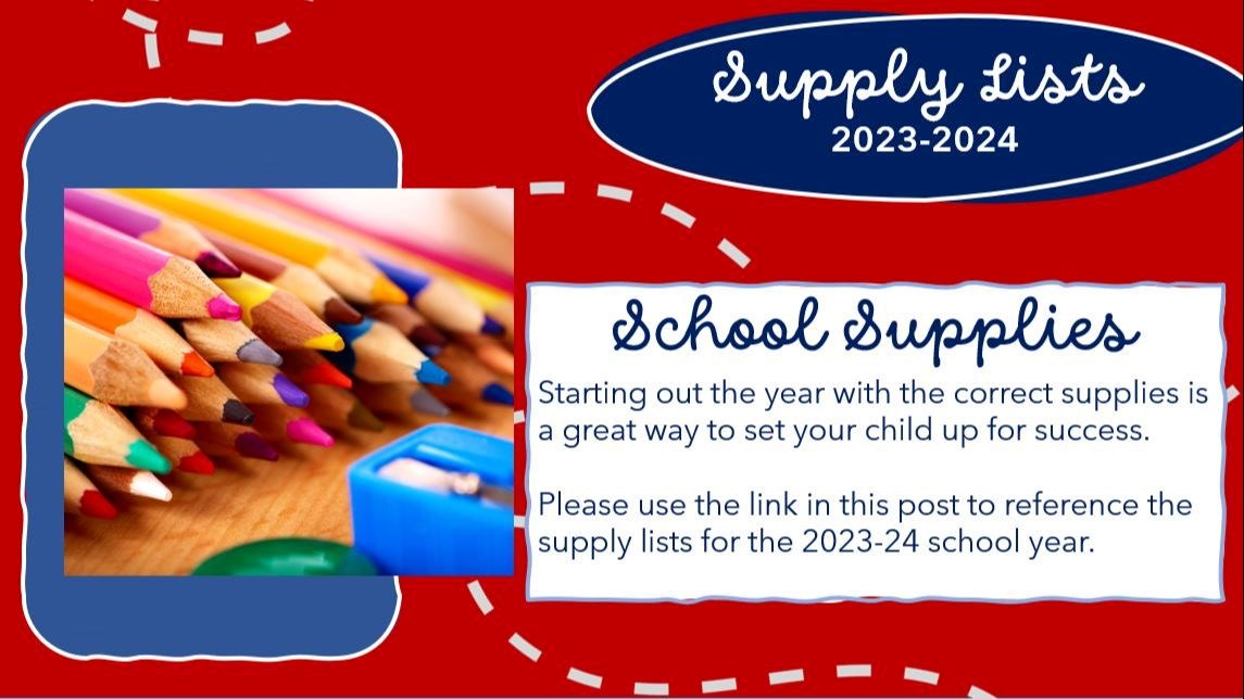 2023 2024 Supply Lists
